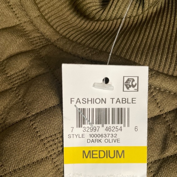 Inc. International Concepts Mens Jacket Quilted Sweatshirt Dark Olive Medium - Picture 6 of 6